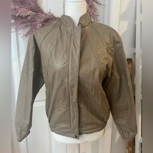 80s tan leather jacket